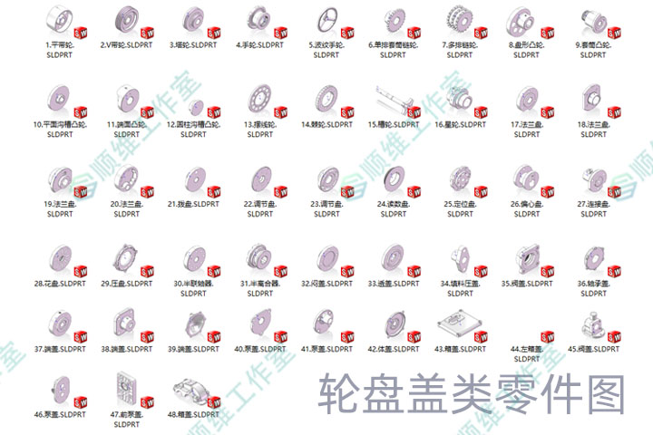 ZL000001-新标准机械图图集-六大系列所有零件图3D模型(共194个)